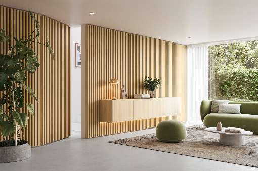 Image 2: Attractive staging of the Astrata slats. Photo: Decospan